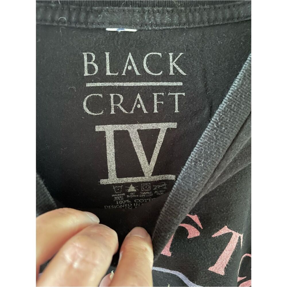 Blackcraft Cult Witch Graphic Tee - Black with Pink Accents Magical As Fuc$ - Picture 8 of 14